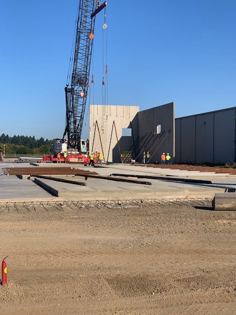 Tilt-Up Panel Erection — NW Laser Screed LLC
